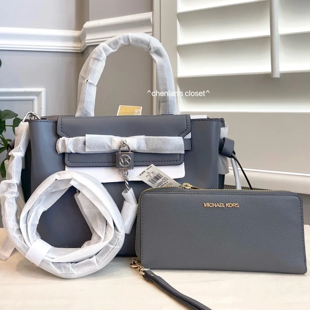 🔥NeW! Michael Kors Hamilton Legacy Small Belted Satchel And Wallet - Picture 11 of 12